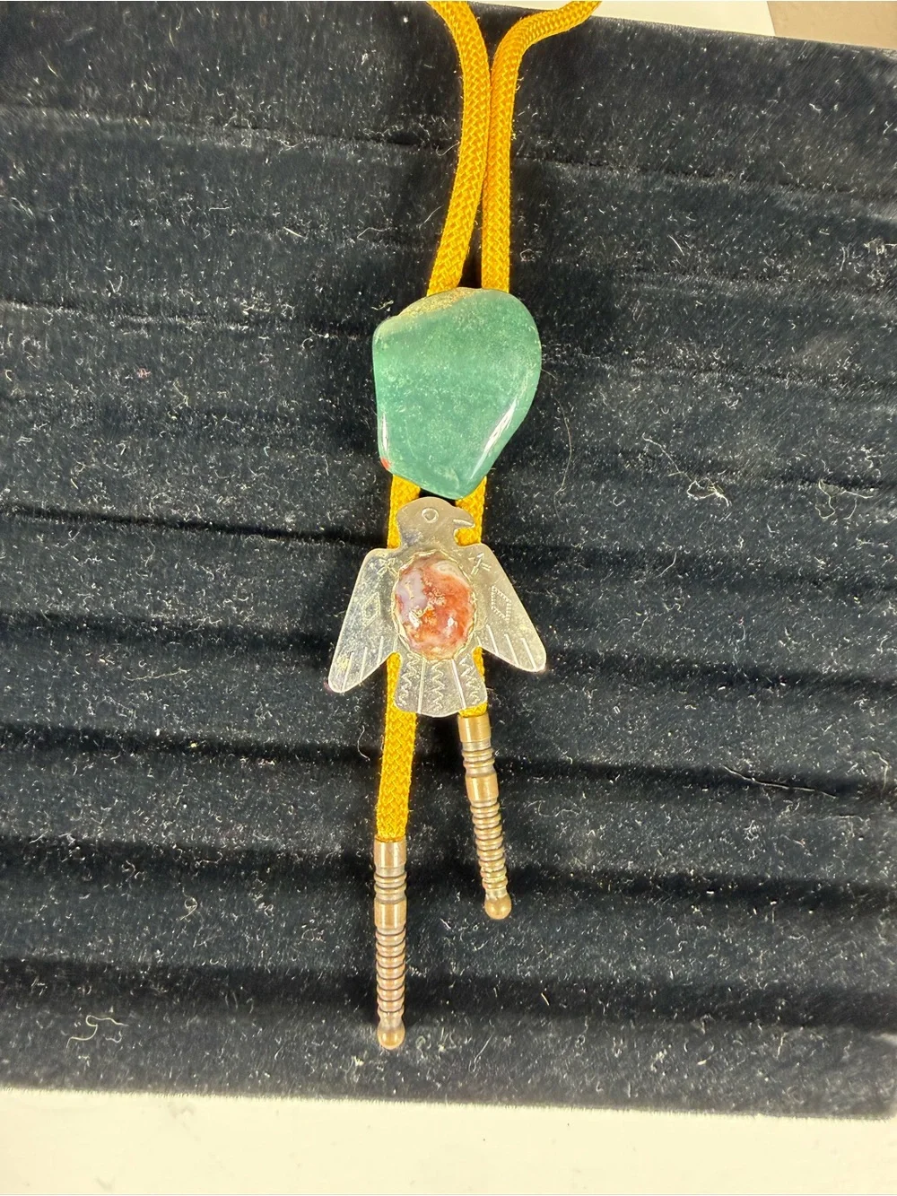 Thunderbird Bolo Tie With Stone Accents